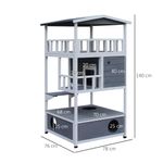 Caseta-para-gatos-Jerry-PawHut-3-niveles-blanco-gris-140x78x76-cm-