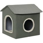 Caseta-para-gatos-Soft-PawHut-puerta---ventana---cojin-gris-405x39x435-cm-