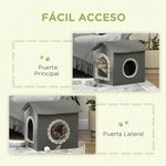 Caseta-para-gatos-Soft-PawHut-puerta---ventana---cojin-gris-405x39x435-cm-