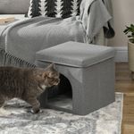 Cama-para-gatos-Loui-PawHut-rascador---cojin-gris-365x365x365-cm-