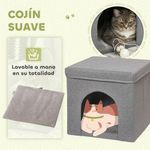 Cama-para-gatos-Loui-PawHut-rascador---cojin-gris-365x365x365-cm-