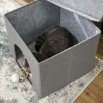 Cama-para-gatos-Loui-PawHut-rascador---cojin-gris-365x365x365-cm-