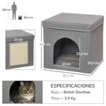 Cama-para-gatos-Loui-PawHut-rascador---cojin-gris-365x365x365-cm-