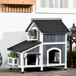 Caseta-para-gatos-Cozy-PawHut-1-puerta---3-ventanas---macetero-gris-blanco-855x96x65-cm-