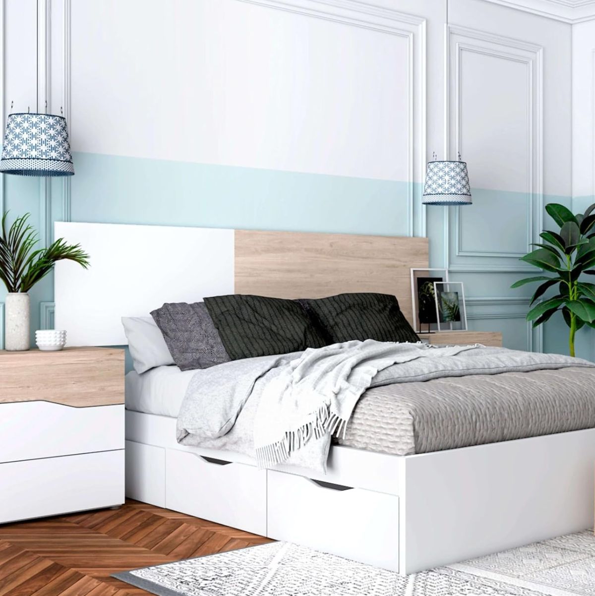 Cabecero-New-Couple-diseño-mural-blanco-mate-sahara-526x2086x16-cm