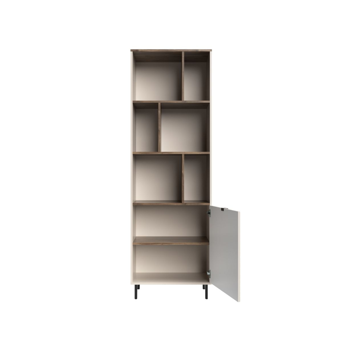 Estanteria-Mirage-con-puerta-y-6-compartimentos-beige-roble-194x63x40-cm-interior