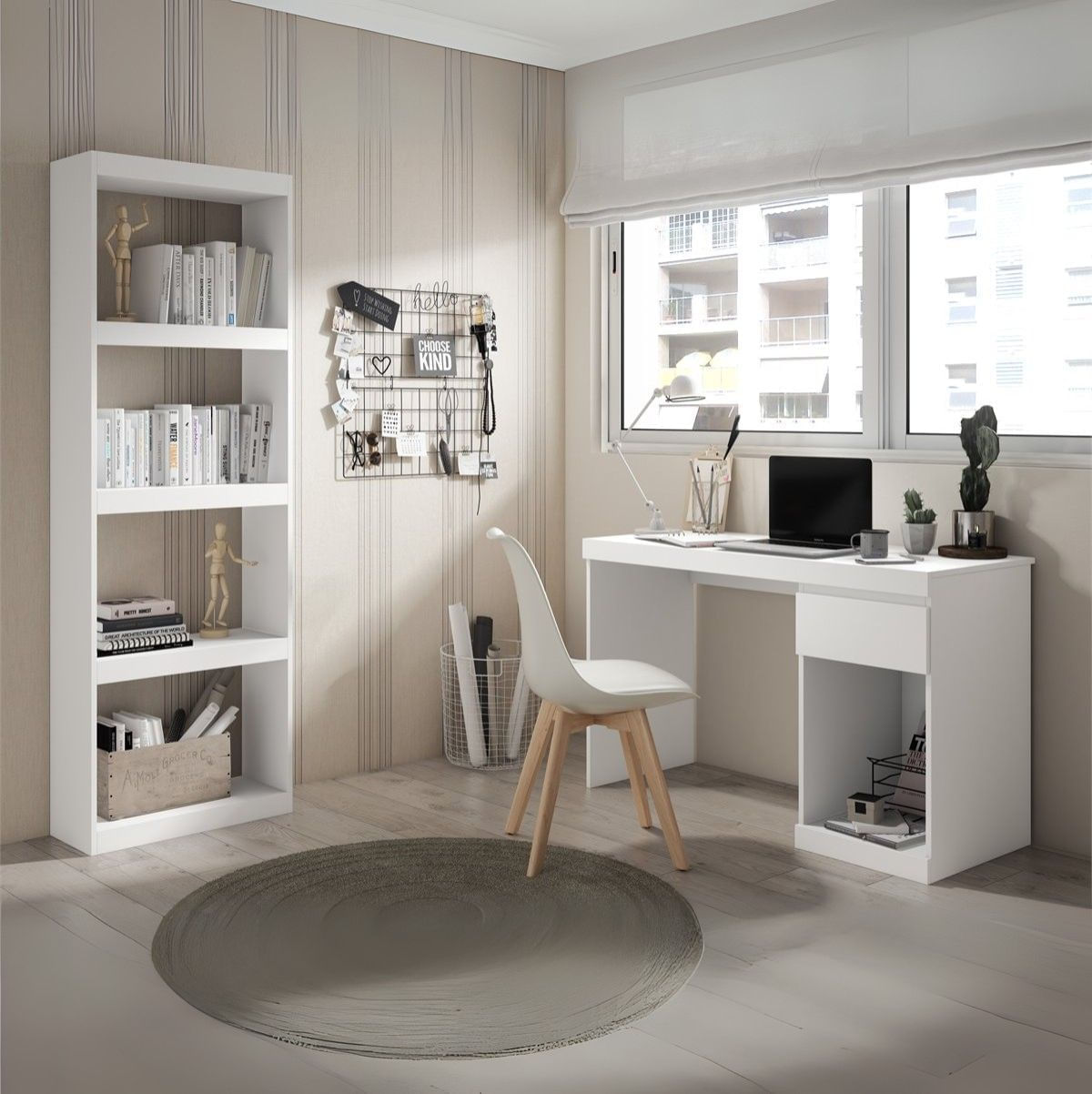 Escritorio-Boro-1-cajon---compartimento-blanco-mate-755x120x50-cm-ambientada