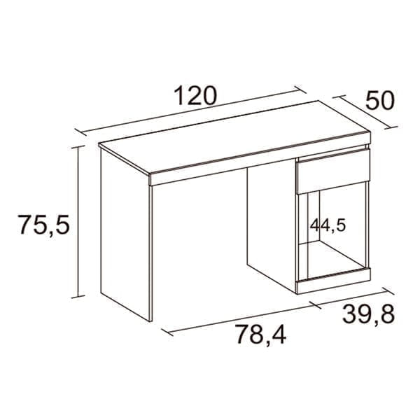 Escritorio-Boro-1-cajon---compartimento-blanco-mate-755x120x50-cm-medidas