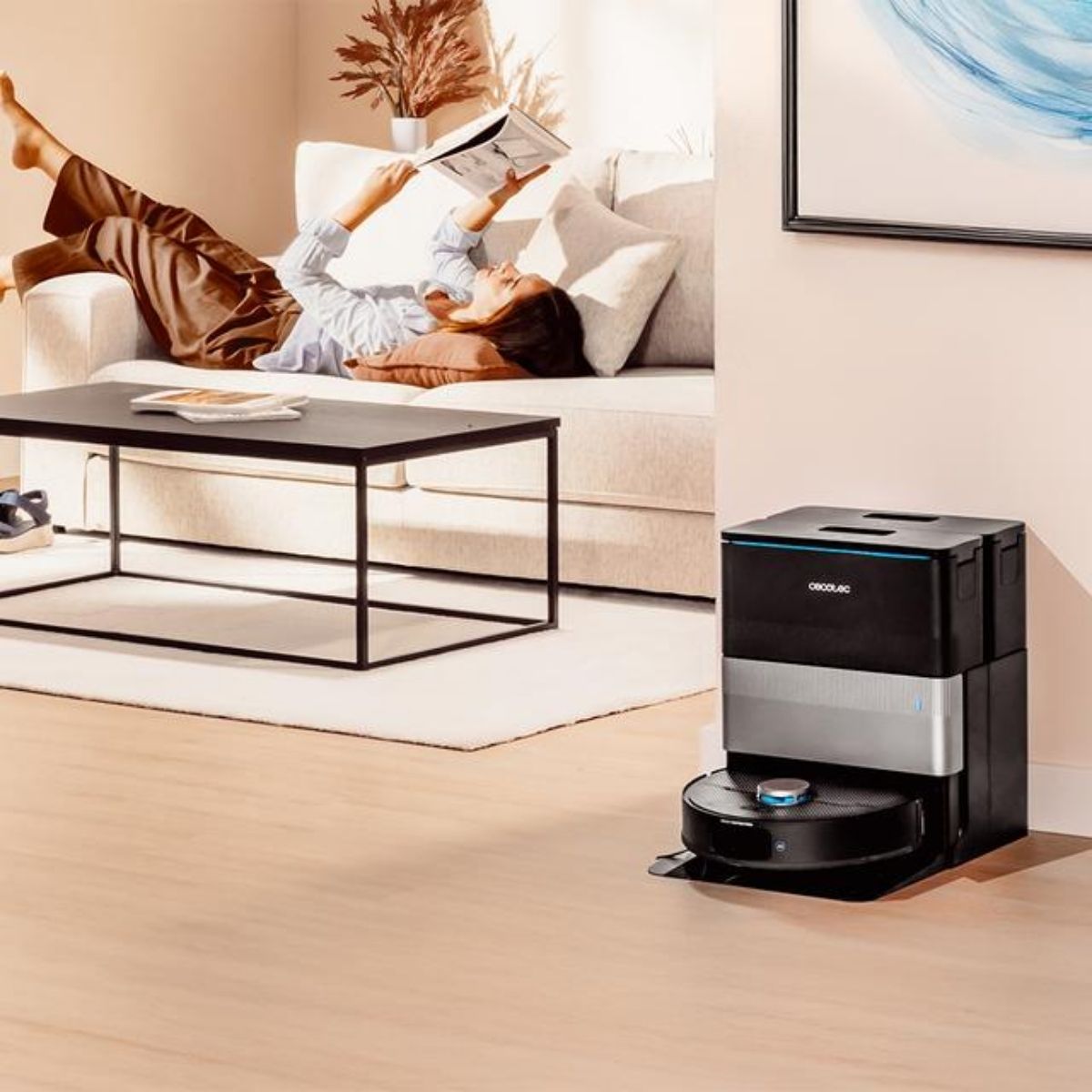 Robot-aspirador-Cecotec-Conga-X70-15000Pa-4-en-1-base-autovaciado-WiFi-negro-base-de-vaciado