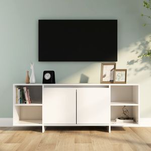 Mueble TV Dahl 2 puertas + 4 compartimentos roble 40x130x35 cm