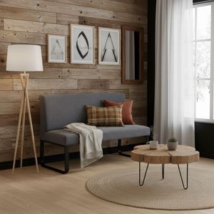 Banco Share con respaldo acolchado 84x140x63 cm