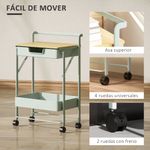 Carrito-auxiliar-Marcela-Homcom-2-niveles-turquesa-68x45x295-cm-