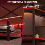 Escritorio-Plus-Homcom-3-estantes---estacion-de-carga---luz-LED-negro-rojo-113x110x50-cm-