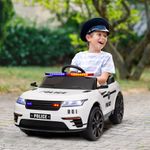 Coche-electrico-infantil-Coche-de-policia-Aiyaplay-12V--3A-blanco-50x66x112-cm-