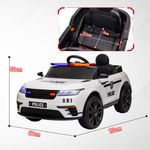 Coche-electrico-infantil-Coche-de-policia-Aiyaplay-12V--3A-blanco-50x66x112-cm-