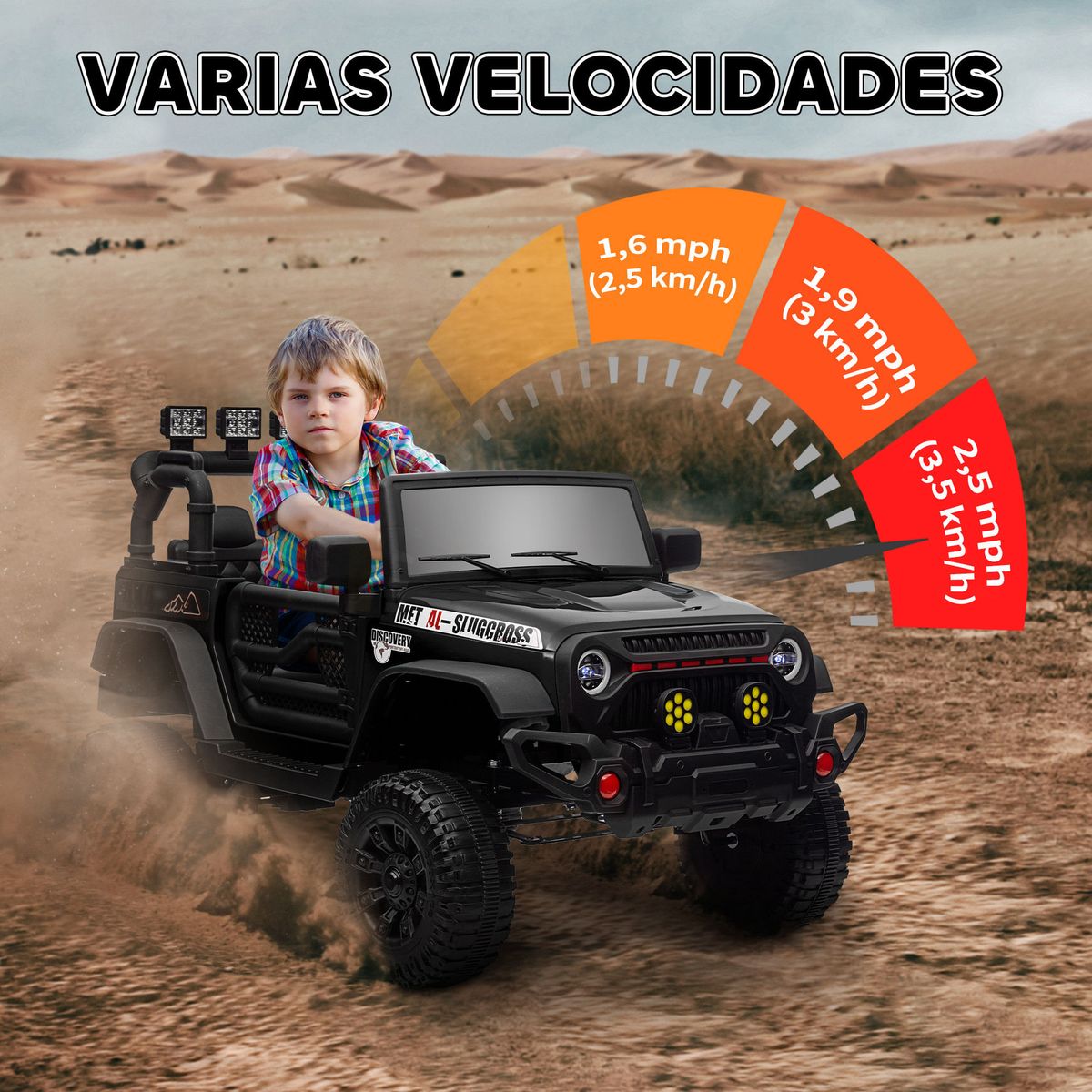 Coche-electrico-infantil-Safari-Aiyaplay-12V--3A---control-remoto-negro-65x63x100-cm-