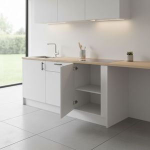 Mueble bajo Kira módulo 1 puerta blanco 60 cm