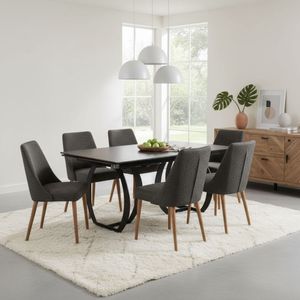 Mesa de comedor Venezia diseño extensible 75x160-240x90 cm