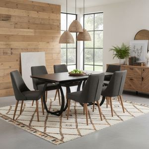 Mesa de comedor Venezia diseño extensible 75x160-240x90 cm