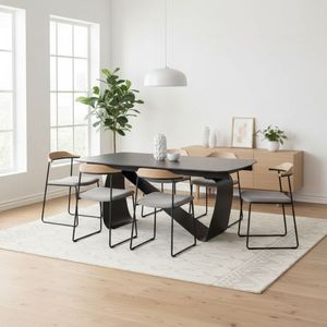 Mesa de comedor Ostana diseño extensible 75x180-270x100 cm