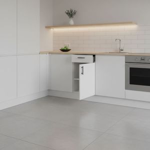 Mueble bajo Kira módulo 1 puerta con cajón blanco/natural 40 cm