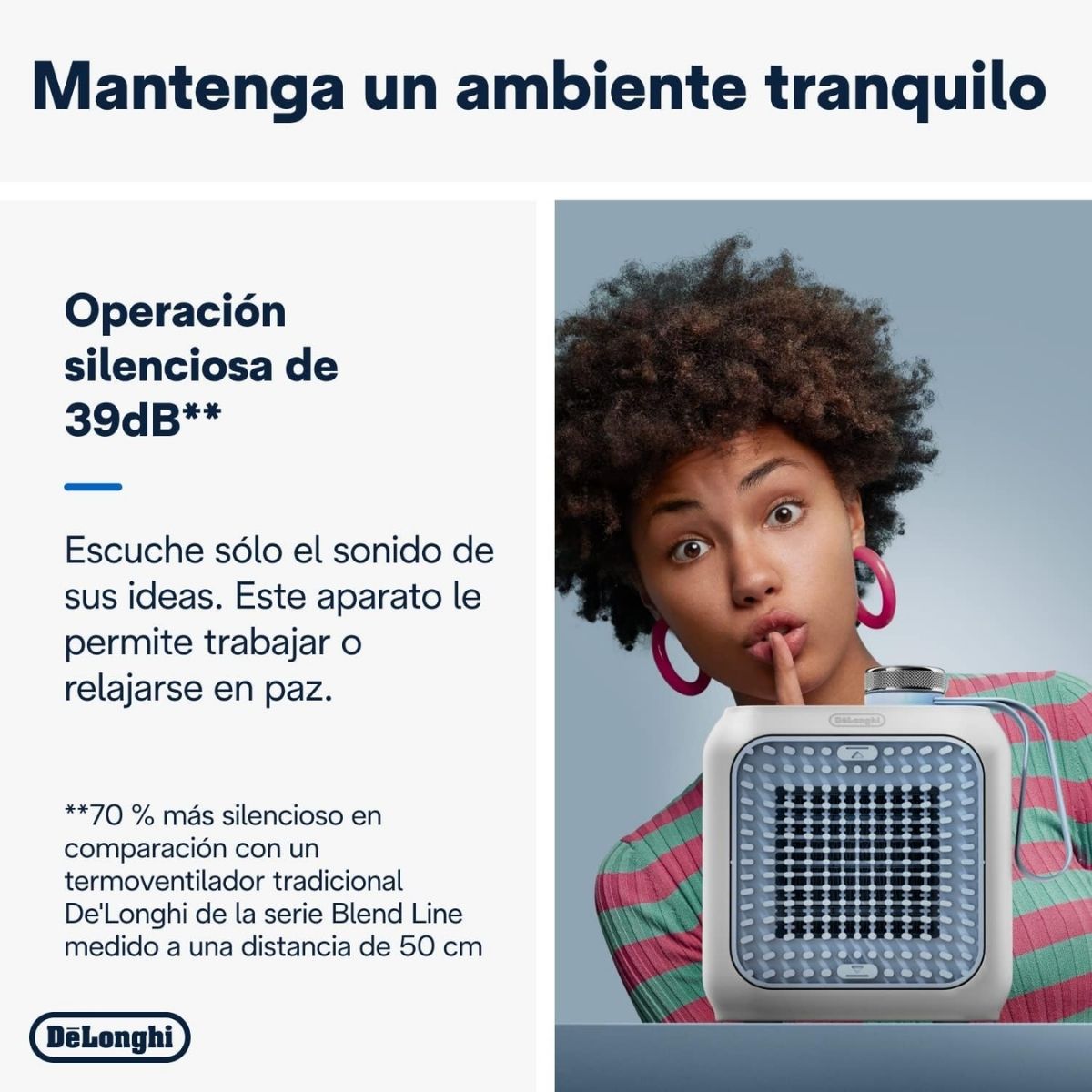 Calefactor-ceramico-De’Longhi-HFX10B03.LB-sencillo-manejo