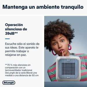 Calefactor cerámico De’Longhi HFX10B03.LB 360W rejilla orientable azul/blanco
