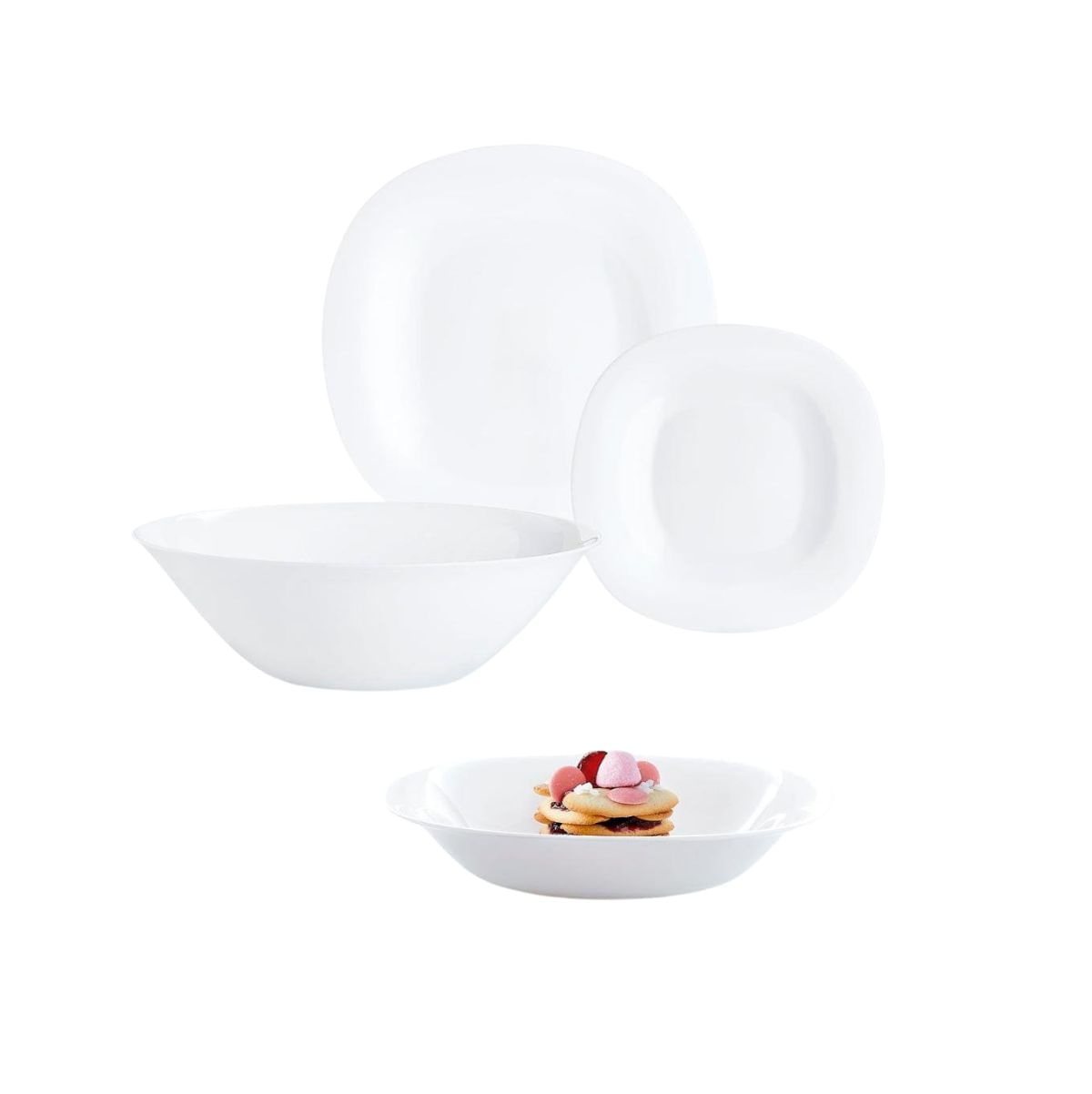 Vajilla-Carine-Luminarc-19-piezas-6-servicios-vidiro-opal-blanco-fondo-blanco