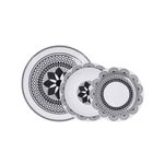 Vajilla-Medina-La-Bouchee-18-piezas-6-servicios-porcelana-blanco-negro-fondo-blanco