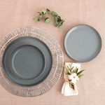 Vajilla-Duna-Quid-12-piezas-4-servicios-diseño-elegante-gris-