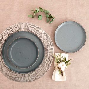 Vajilla Duna Quid 12 piezas 4 servicios diseño elegante gris