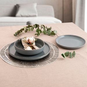 Vajilla Duna Quid 12 piezas 4 servicios diseño elegante gris