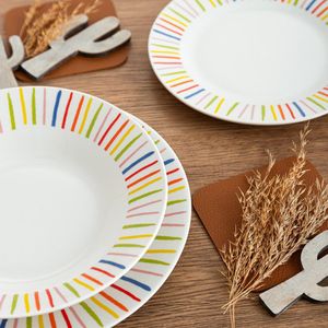 Vajilla California Quid 18 piezas 6 servicios porcelana multicolor