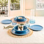 Vajilla-Moana-Bidasoa-12-piezas-4-servicios-borde-pintado-azul