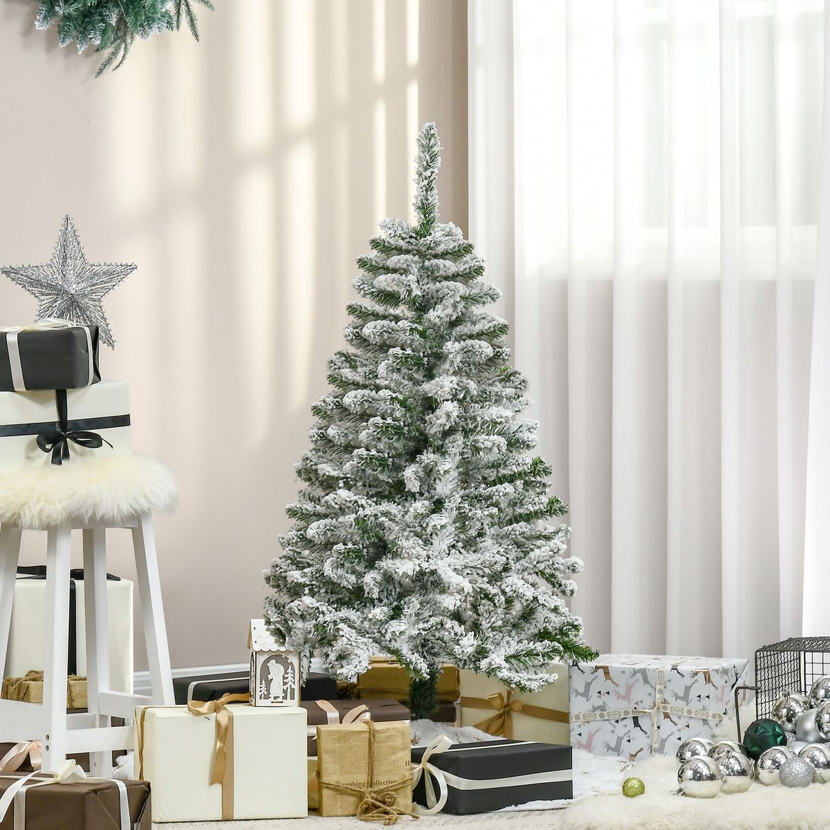 Arbol-de-Navidad-Homcom-200-ramas--ambientada