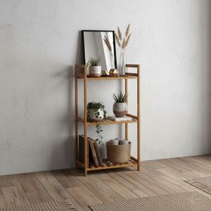 Estantería Ritual 3 niveles listones natural 71x35x25 cm