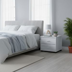 Mesita de noche Boreal 2 cajones 43,5x43x40 cm