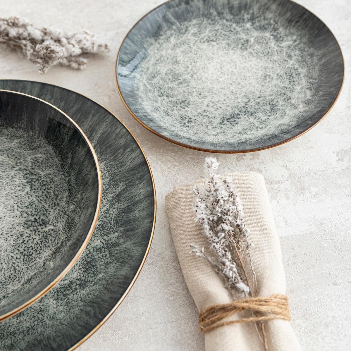 Vajilla-Stela-Bidasoa-12-piezas-verde-oscuro