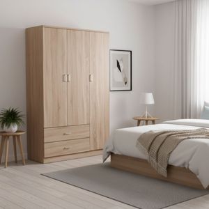 Armario Boreal 3 puertas + 2 cajones 180x90x42 cm