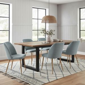 Silla de comedor Milán asiento acolchado 84x50x62 cm