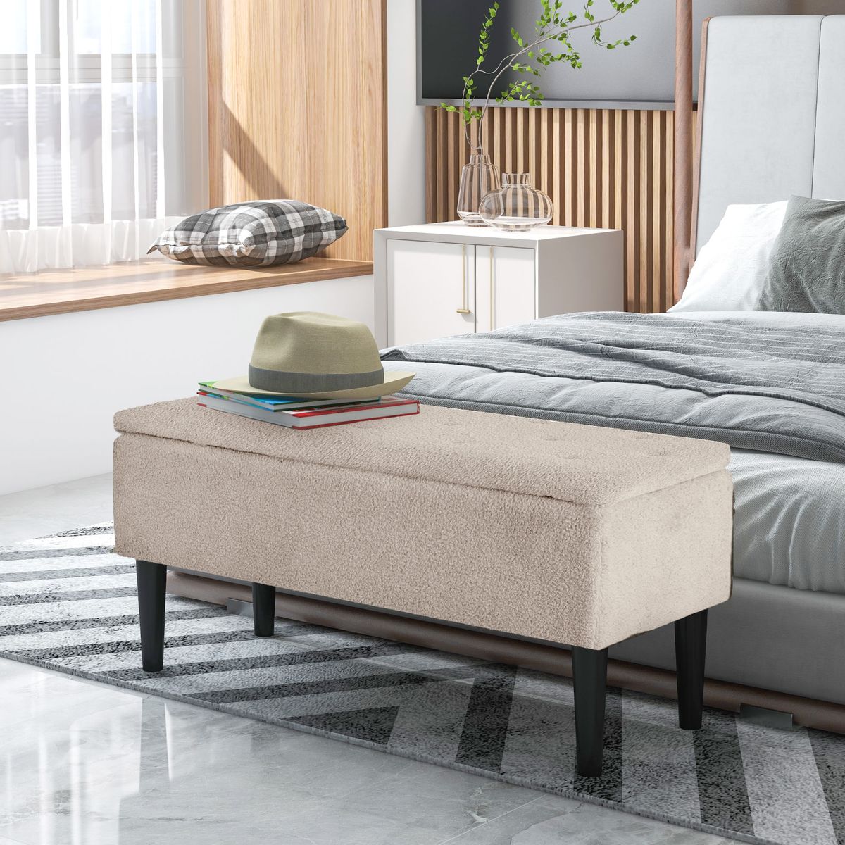 Banco-de-almacenaje-Macarena-Homcom-tapa-abatible-gris-45x95x38-cm-