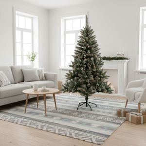Árbol de navidad 420 ramas efecto nieve blanco/verde Ø95x150 cm