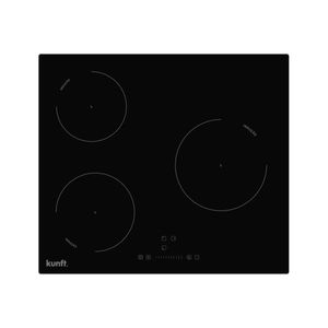 Placa de inducción Kunft KIH9066 6200W 3 fuegos 9 potencias negro 50 cm
