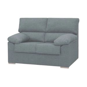 Sofá 2 plazas Málaga tapizado tela nevada 100x140x85 cm