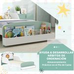 Cama-infantil-Play-Aiyaplay-anticaidas---estante-blanco-verde-60x150-cm-