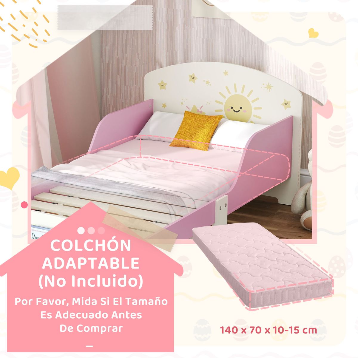 Cama-infantil-Play-Aiyaplay-anticaidas---estante-blanco-rosa-60x150-cm-