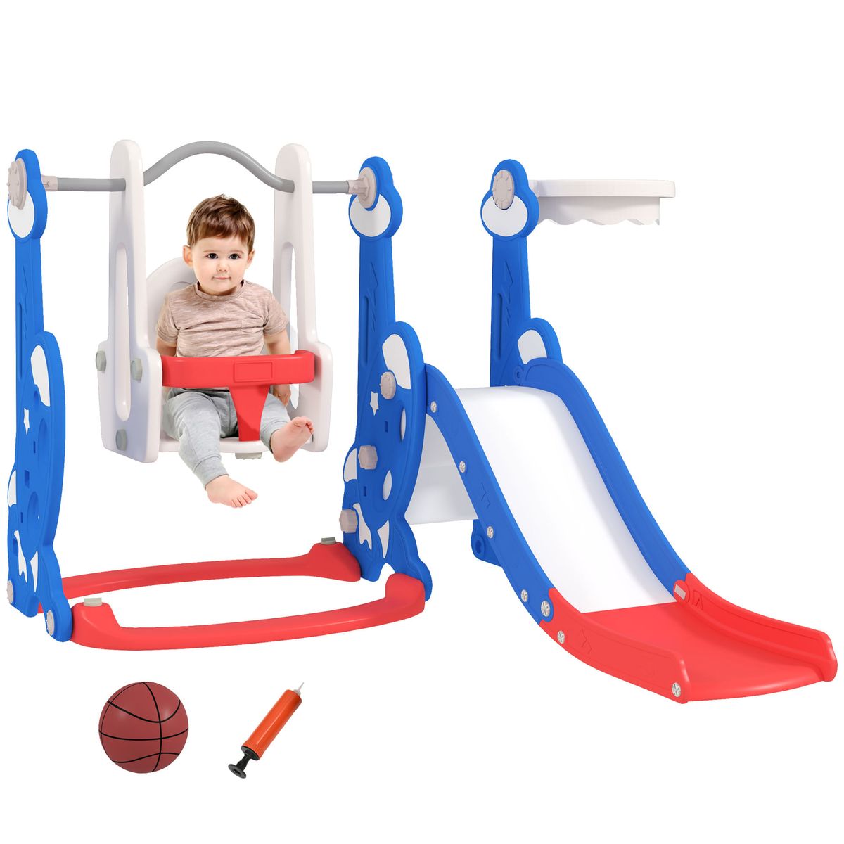 Parque-infantil-Rocket-Aiyaplay-4-en-1-columpio---tobogan---canasta-rojo-azul-107x1475x160-cm-
