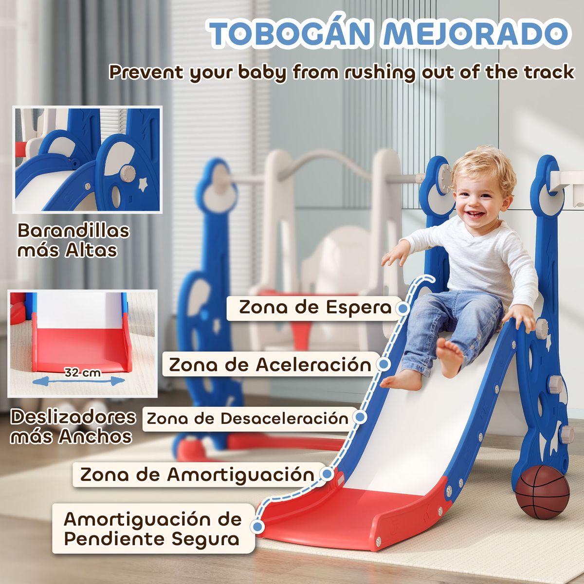 Parque-infantil-Rocket-Aiyaplay-4-en-1-columpio---tobogan---canasta-rojo-azul-107x1475x160-cm-