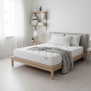 Colchón de muelles ensacados Perla tejido Stretch media-alta blanco 30 cm