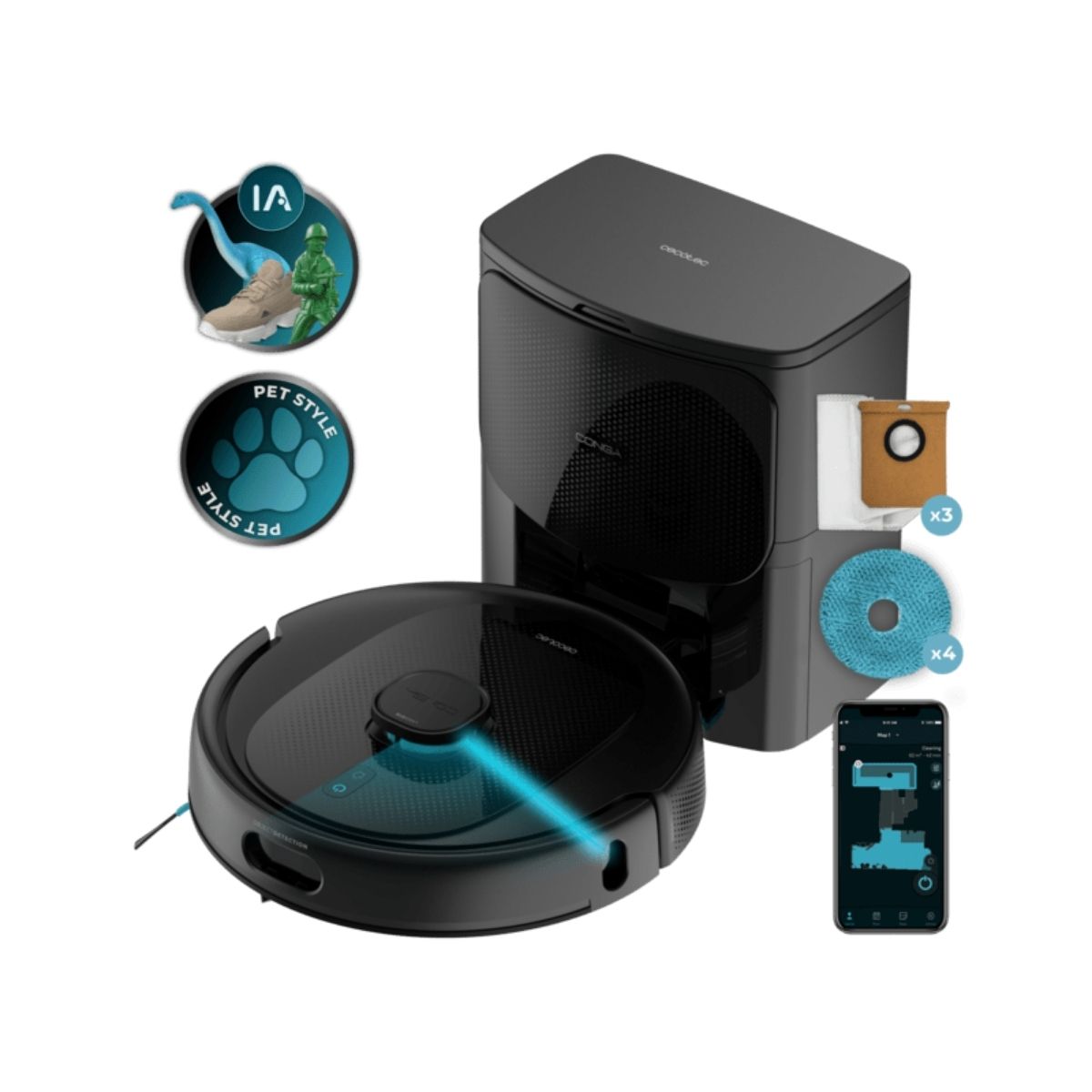 Robot-aspirador-Cecotec-Conga-9990-base-de-autovaciado